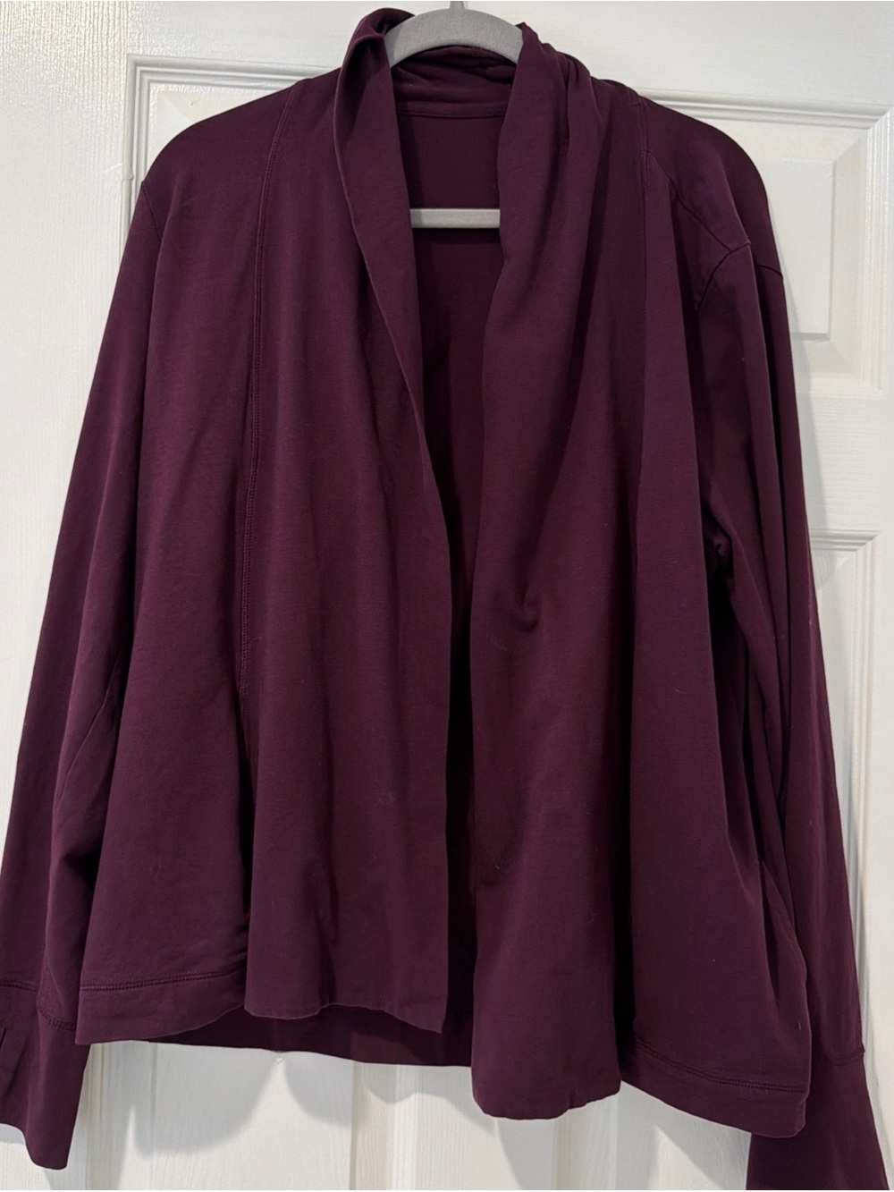 Pact Organic Cotton Airplane Open Cardigan in Burgundy #workwear #naturalfibers